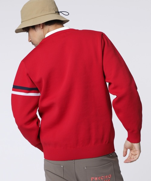 Psycho Bunny（サイコバニー）の「[GOLF]トリコロール ジャガードニット（ニット/セーター・メンズ・ブラック/レッド/ネイビー/ホワイト・X-LARGE/MEDIUM/LARGE）」の22枚目の写真