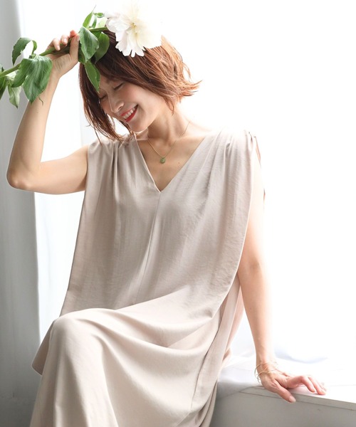 Ehre style(エーレスタイル)の「二次会もOK!そのまま高見え大人夏ワンピ(ワンピース・レディース・ブラック/ベージュ・FREE)」の18枚目の写真