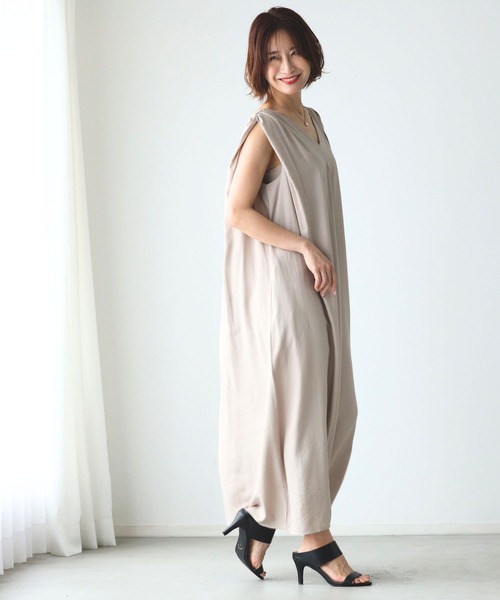 Ehre style(エーレスタイル)の「二次会もOK!そのまま高見え大人夏ワンピ(ワンピース・レディース・ブラック/ベージュ・FREE)」の19枚目の写真