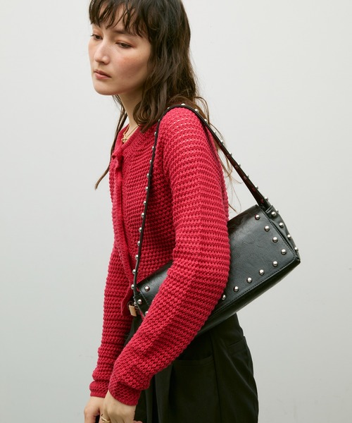 Lutim by u(ルチバイユー)の「Basket knit cardigan with raglan sleeves / バスケット編みラグランカーディガン(カーディガン/ボレロ・レディース・ブラック/ナチュラル/レッド・FREE)」の22枚目の写真