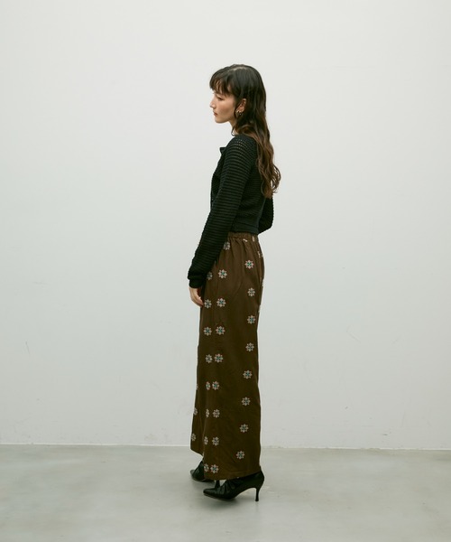 Lutim by u(ルチバイユー)の「Basket knit cardigan with raglan sleeves / バスケット編みラグランカーディガン(カーディガン/ボレロ・レディース・ブラック/ナチュラル/レッド・FREE)」の7枚目の写真