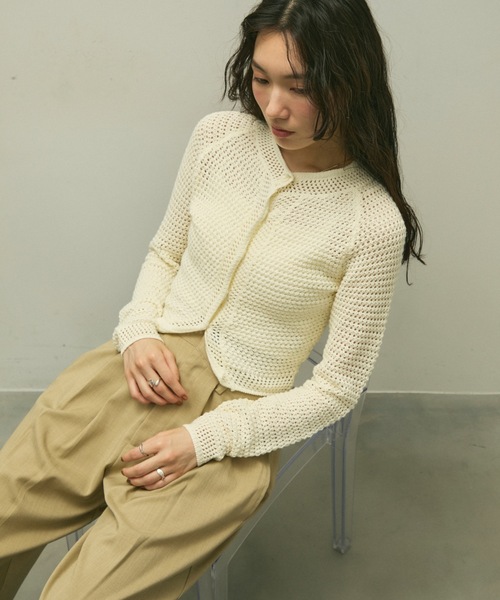 美品 nume パラスパレス 7GWGギマコットンボレロ カーディガン 美品 nume パラスパレス 7GWGギマコットンボレロ カーディガン