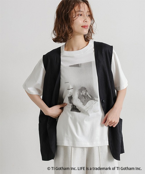 studio CLIP（スタディオクリップ）の「LIFE フォトグラフィックTシャツ（Tシャツ/カットソー・レディース・ホワイト/グレー/ブラック・REGULAR/BIG(L)）」の12枚目の写真