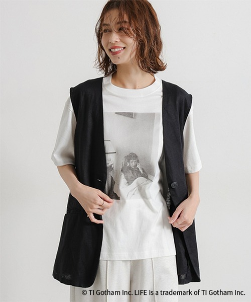 studio CLIP（スタディオクリップ）の「LIFE フォトグラフィックTシャツ（Tシャツ/カットソー・レディース・ホワイト/グレー/ブラック・REGULAR/BIG(L)）」の13枚目の写真