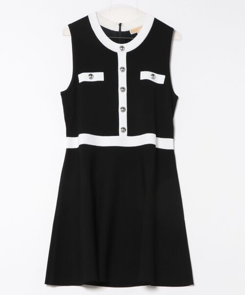 MICHAEL KORS(マイケルコース)の「トリム スナップ ドレス(ワンピース・レディース・ブラック・XS/S/M/L/XL)」の1枚目の写真