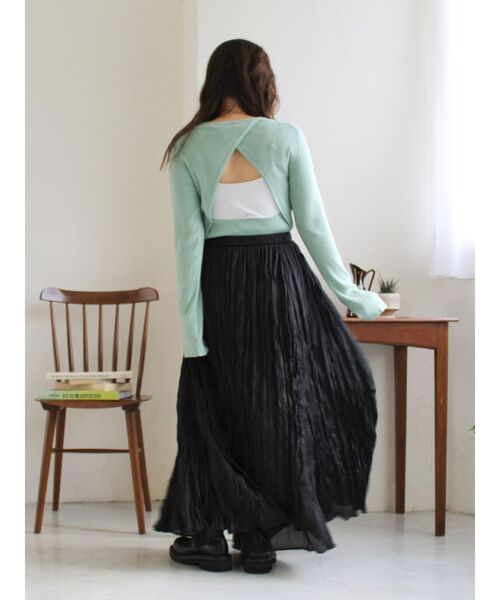 Ungrid（アングリッド）の「バックデザインニット（ニット/セーター・レディース・オフホワイト/ブラック/グリーン・FREE）」の16枚目の写真