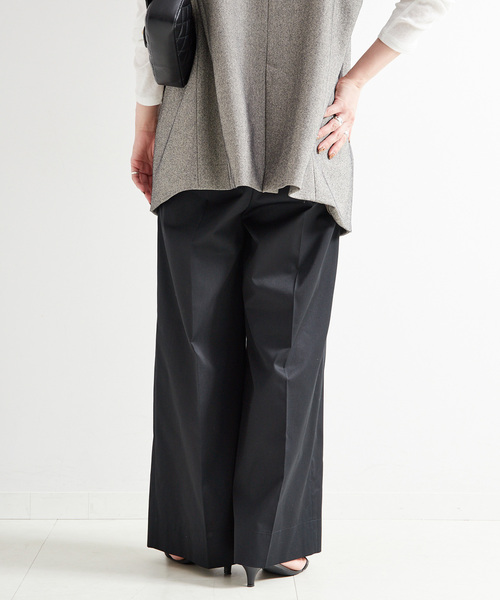 B.C STOCK(ベーセーストック)の「ウォッシャブル / TCツイルチノパンツ(チノパンツ・レディース・ブラック/ベージュ・FREE)」の11枚目の写真