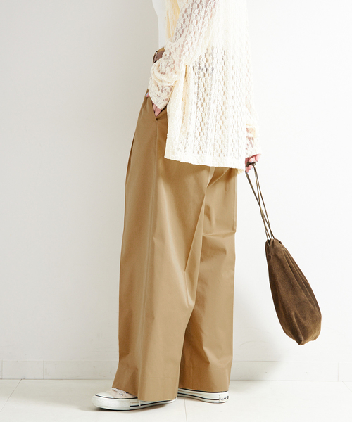 B.C STOCK(ベーセーストック)の「ウォッシャブル / TCツイルチノパンツ(チノパンツ・レディース・ブラック/ベージュ・FREE)」の18枚目の写真