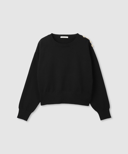 Mac-House（マックハウス）の「milli de l'air  ソフトレッチボタンプルオーバー（Tシャツ/カットソー・レディース・レッド/ネイビー/ブラック/オフホワイト・L/M）」の3枚目の写真