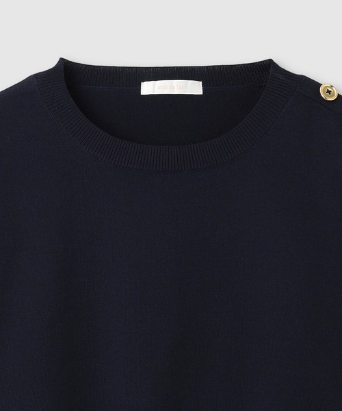 Mac-House（マックハウス）の「milli de l'air  ソフトレッチボタンプルオーバー（Tシャツ/カットソー・レディース・レッド/ネイビー/ブラック/オフホワイト・L/M）」の10枚目の写真