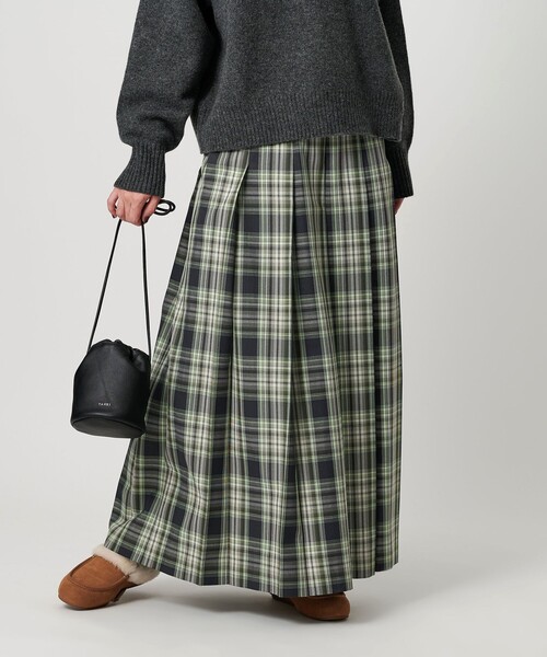 セール】チェック プリーツロングスカート（スカート）｜BEAUTY&YOUTH