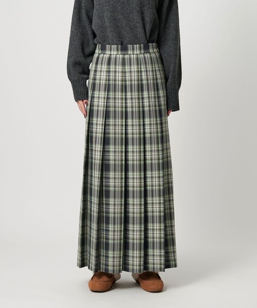 セール】チェック プリーツロングスカート（スカート）｜BEAUTY&YOUTH