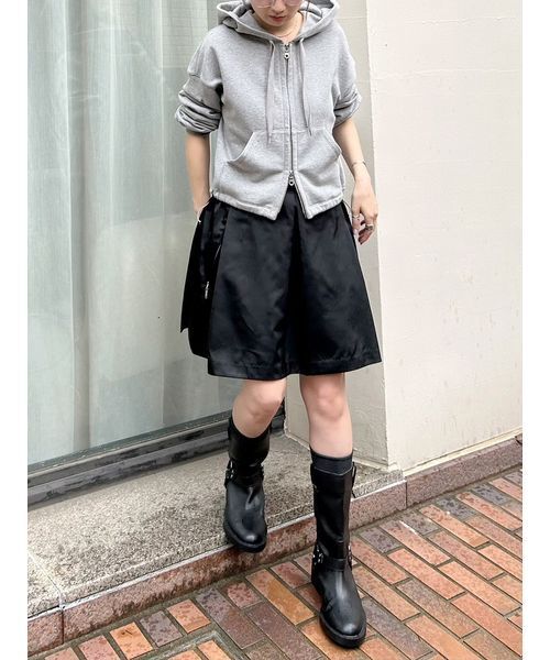 styling/（スタイリング）の「【セットアップ対応】ナイロンフレアミニスカート（スカート・レディース・ブラック/カーキ・1/0）」の5枚目の写真
