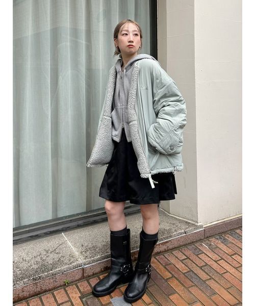 styling/（スタイリング）の「【セットアップ対応】ナイロンフレアミニスカート（スカート・レディース・ブラック/カーキ・1/0）」の8枚目の写真