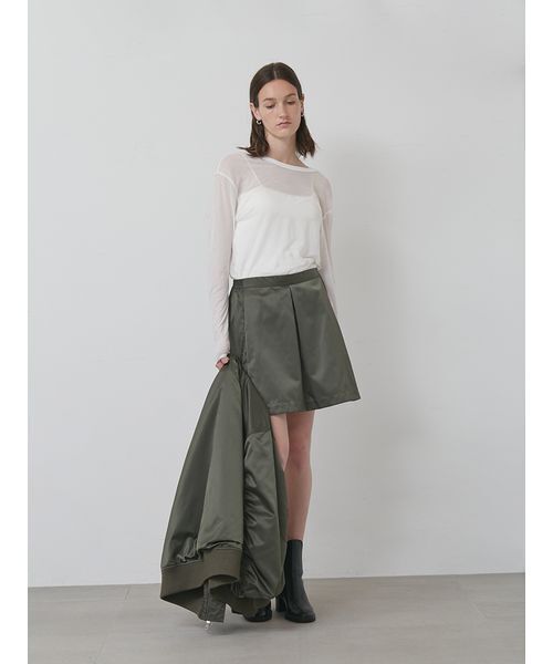 styling/（スタイリング）の「【セットアップ対応】ナイロンフレアミニスカート（スカート・レディース・ブラック/カーキ・1/0）」の22枚目の写真