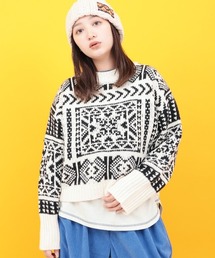 チチカカ | Orale! バンダナ柄ジャガードニットプルオーバー(ニット/セーター)