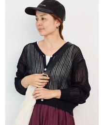 Lugnoncure | メッシュ編みVネックカーディガン(カーディガン/ボレロ)
