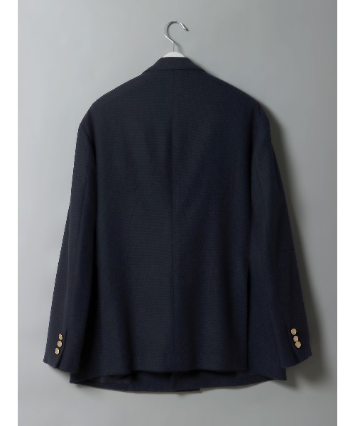 SUIT SQUARE（スーツスクエア）の「GOOVI ダブルブレストジャケット SUPER120'sウール ホップサック（テーラードジャケット・メンズ・ネイビー系・1/2/3）」の2枚目の写真