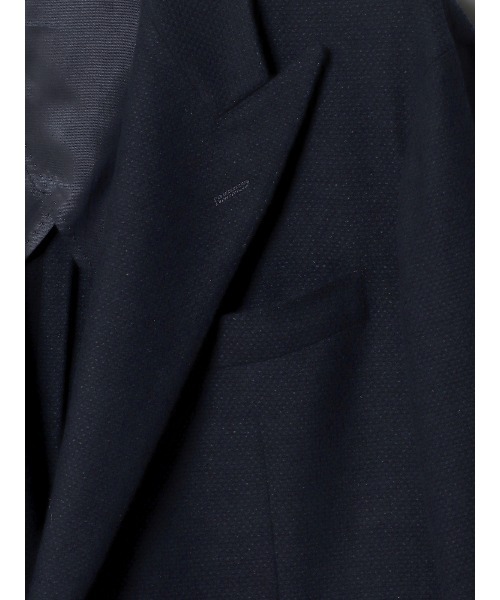 SUIT SQUARE（スーツスクエア）の「GOOVI ダブルブレストジャケット SUPER120'sウール ホップサック（テーラードジャケット・メンズ・ネイビー系・1/2/3）」の4枚目の写真
