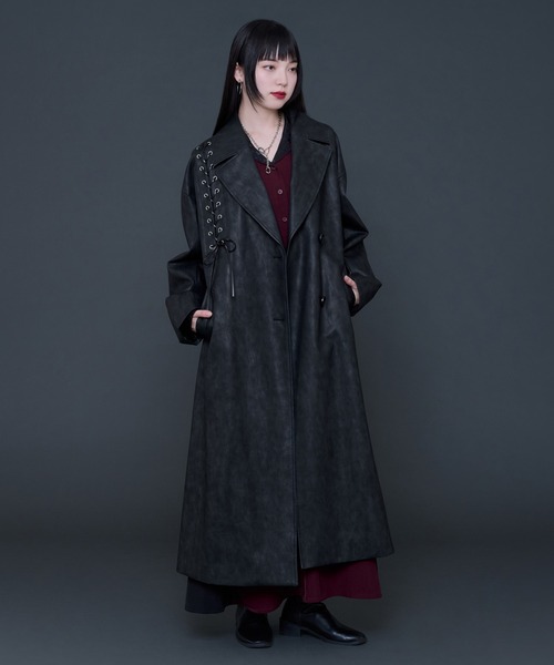 deres デレス9th フェザー　ロングコート　黒 deres デレス9th フェザー ロングコート 黒 deres デレス9th フェザー