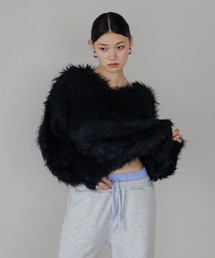 fluffy shaggy knit pullover / ふんわりシャギーニットプルオーバー
