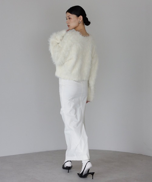 fluffy shaggy knit pullover / ふんわりシャギーニットプルオーバー