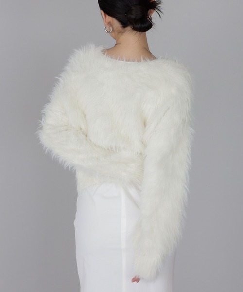 セール】fluffy shaggy knit pullover / ふんわりシャギーニットプル