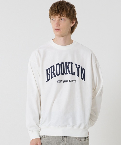 coca(coca)(コカ)の「プリントスウェットトレーナーTシャツ(スウェット・メンズ・ダークグリーン/チャコール/ホワイト/ライトグレー・L/XL/M)」の1枚目の写真