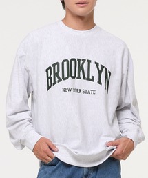 プリントスウェットトレーナーTシャツ