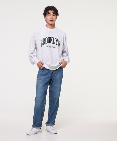 coca(coca)(コカ)の「プリントスウェットトレーナーTシャツ(スウェット・メンズ・ダークグリーン/チャコール/ホワイト/ライトグレー・L/XL/M)」の5枚目の写真