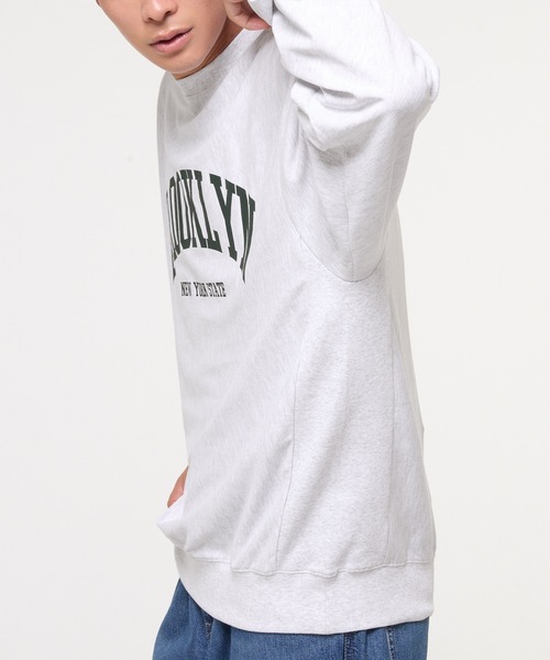 coca(coca)(コカ)の「プリントスウェットトレーナーTシャツ(スウェット・メンズ・ダークグリーン/チャコール/ホワイト/ライトグレー・L/XL/M)」の6枚目の写真