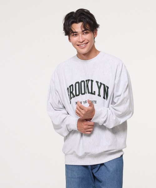 coca(coca)(コカ)の「プリントスウェットトレーナーTシャツ(スウェット・メンズ・ダークグリーン/チャコール/ホワイト/ライトグレー・L/XL/M)」の7枚目の写真