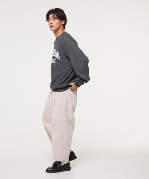 coca(coca)(コカ)の「プリントスウェットトレーナーTシャツ(スウェット・メンズ・ダークグリーン/チャコール/ホワイト/ライトグレー・L/XL/M)」の10枚目の写真