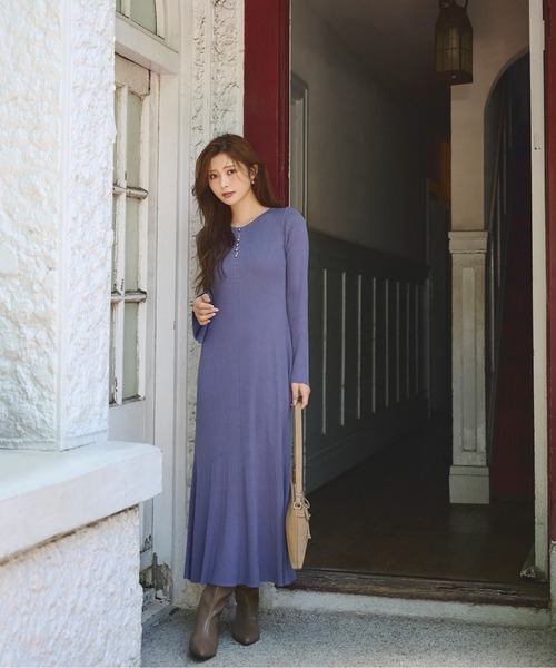 PROPORTION BODY DRESSING（プロポーションボディドレッシング）の「ボタンディティール前後２Ｗａｙワンピース / 1215240909（ワンピース・レディース・ブラック/ブルー/グレー・MEDIUM/P/S）」の3枚目の写真