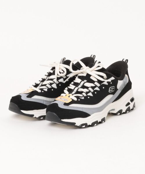 SKECHERS(スケッチャーズ)の「《SKECHERS》53D'LITES-SMOOTH NOSTALG(スニーカー・レディース・ホワイト系その他/ブラック×ホワイト/ホワイト×シルバー・25.0cm/24.5cm/24.0cm/23.5cm/23.0cm/22.5cm)」の3枚目の写真
