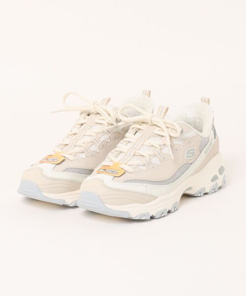 SKECHERS(スケッチャーズ)の「《SKECHERS》53D'LITES-SMOOTH NOSTALG(スニーカー・レディース・ホワイト系その他/ブラック×ホワイト/ホワイト×シルバー・25.0cm/24.5cm/24.0cm/23.5cm/23.0cm/22.5cm)」の1枚目の写真