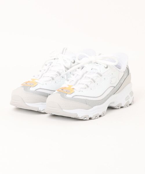 SKECHERS(スケッチャーズ)の「《SKECHERS》53D'LITES-SMOOTH NOSTALG(スニーカー・レディース・ホワイト系その他/ブラック×ホワイト/ホワイト×シルバー・25.0cm/24.5cm/24.0cm/23.5cm/23.0cm/22.5cm)」の2枚目の写真