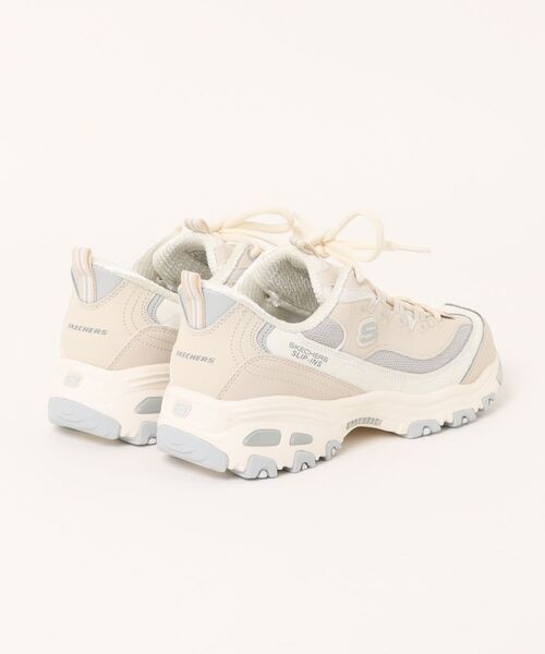SKECHERS(スケッチャーズ)の「《SKECHERS》53D'LITES-SMOOTH NOSTALG(スニーカー・レディース・ホワイト系その他/ブラック×ホワイト/ホワイト×シルバー・25.0cm/24.5cm/24.0cm/23.5cm/23.0cm/22.5cm)」の4枚目の写真