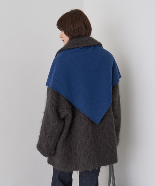 Rouge vif（ルージュヴィフ）の「シャギーピーコート（ピーコート・レディース・アイボリー/チャコールグレー・36/38）」の11枚目の写真