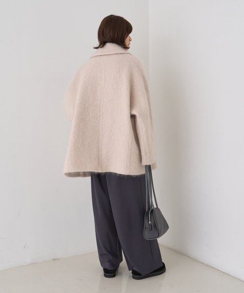 Rouge vif（ルージュヴィフ）の「シャギーピーコート（ピーコート・レディース・アイボリー/チャコールグレー・36/38）」の17枚目の写真