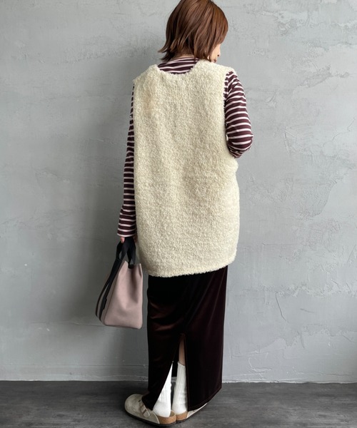 ミズイロインド♡　完売品　フェイクファーベスト 楽天市場】mizuiro ind ミズイロインド イミテーション ファー ベスト