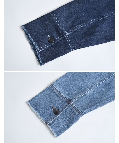 Re:EDIT（リエディ）の「[2025AW COLLECTION]デニムショートカバーオール（デニムジャケット・レディース・ブラック/ブルー/ネイビー・FREE）」の19枚目の写真