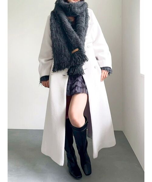 dazzlin（ダズリン）の「2WAYカラーレディウールコート（その他アウター・レディース・グレー/アイボリー/ブラック・SMALL/MEDIUM）」の3枚目の写真