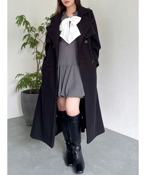 dazzlin 2WAY カラーレディコート ブラック S 3次追加受注承り中】2WAYカラーレディコート[品番：MKSW0060492