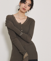 qualite | ﾍﾝﾘｰﾈｯｸｼｱｰﾘﾌﾞﾆｯﾄ(ニット/セーター)