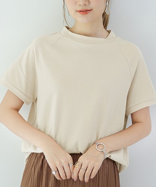 ONEP STAR(ワンピスター)の「ベーシックボクシーラインTシャツ(Tシャツ/カットソー・レディース・ダークブラウン/ベージュ/ライトブルー/ライトブラウン・MEDIUM)」の1枚目の写真