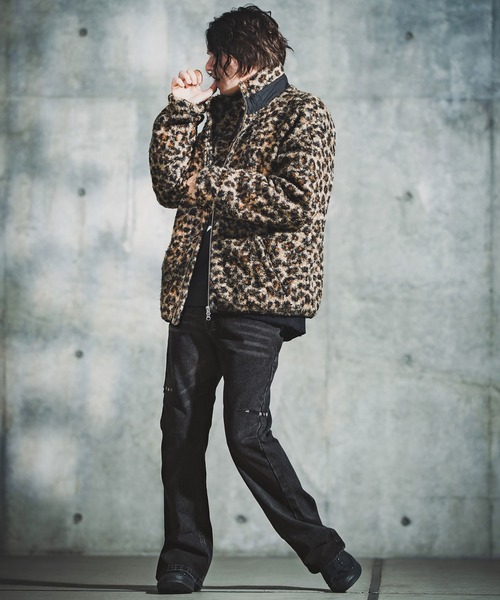 GLIMCLAP（グリムクラップ）の「mp14141-Vintage Wash Flare Denim - Plaid Repairs デニムパンツ(192-055-gla-cf)（デニムパンツ・メンズ・ブラック/インディゴブルー・S/M/L）」の7枚目の写真