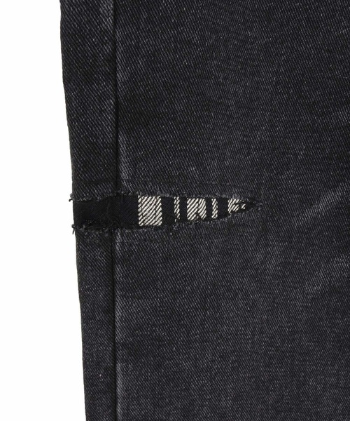GLIMCLAP（グリムクラップ）の「mp14141-Vintage Wash Flare Denim - Plaid Repairs デニムパンツ(192-055-gla-cf)（デニムパンツ・メンズ・ブラック/インディゴブルー・S/M/L）」の17枚目の写真
