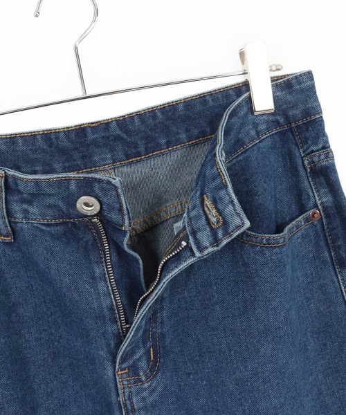 GLIMCLAP（グリムクラップ）の「mp14141-Vintage Wash Flare Denim - Plaid Repairs デニムパンツ(192-055-gla-cf)（デニムパンツ・メンズ・ブラック/インディゴブルー・S/M/L）」の20枚目の写真