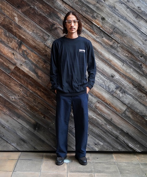 THRASHER(スラッシャー)の「CRACKED HOMETOWN L/S T-SHIRTS/THRASHER スラッシャークラックド ホームタウン 長袖 Tシャツ ロンT フロント バック ロゴ プリント ストリート スケート(Tシャツ/カットソー・メンズ・ブラック/ホワイト・MEDIUM/LARGE/X-LARGE/SMALL)」の19枚目の写真